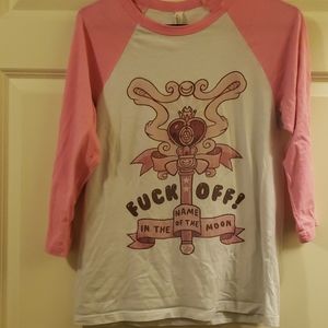 Sailor moon themed baseball tee